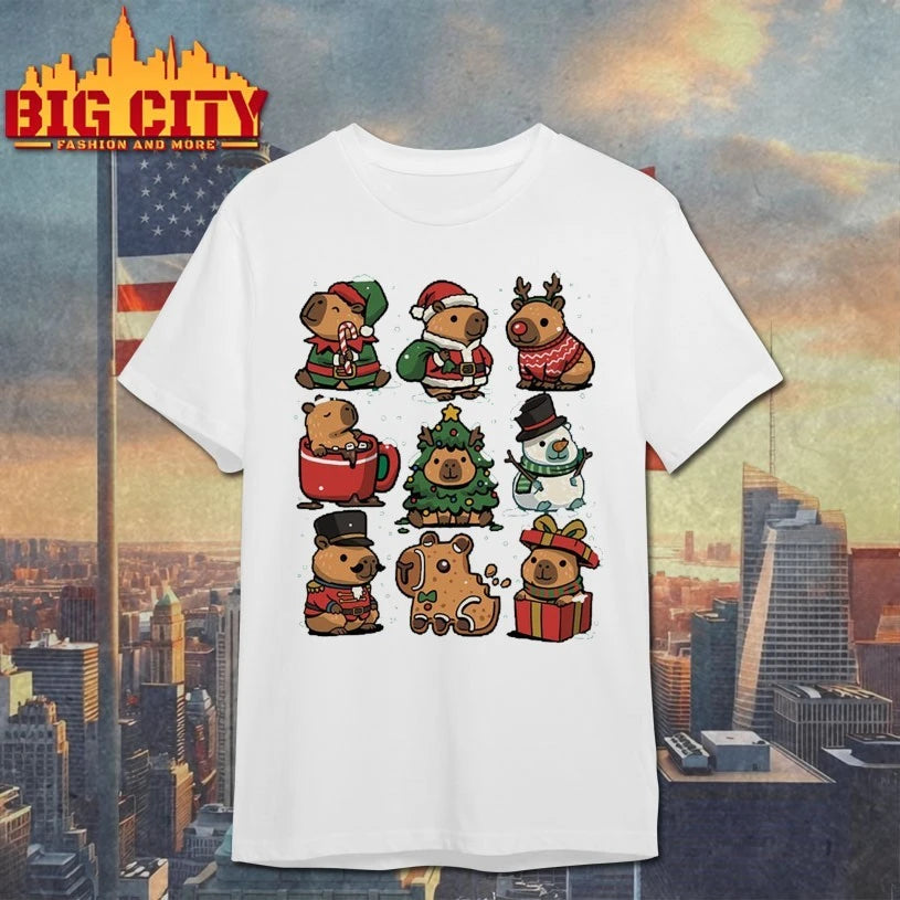 Christmas 9 Capybaras cute shirt