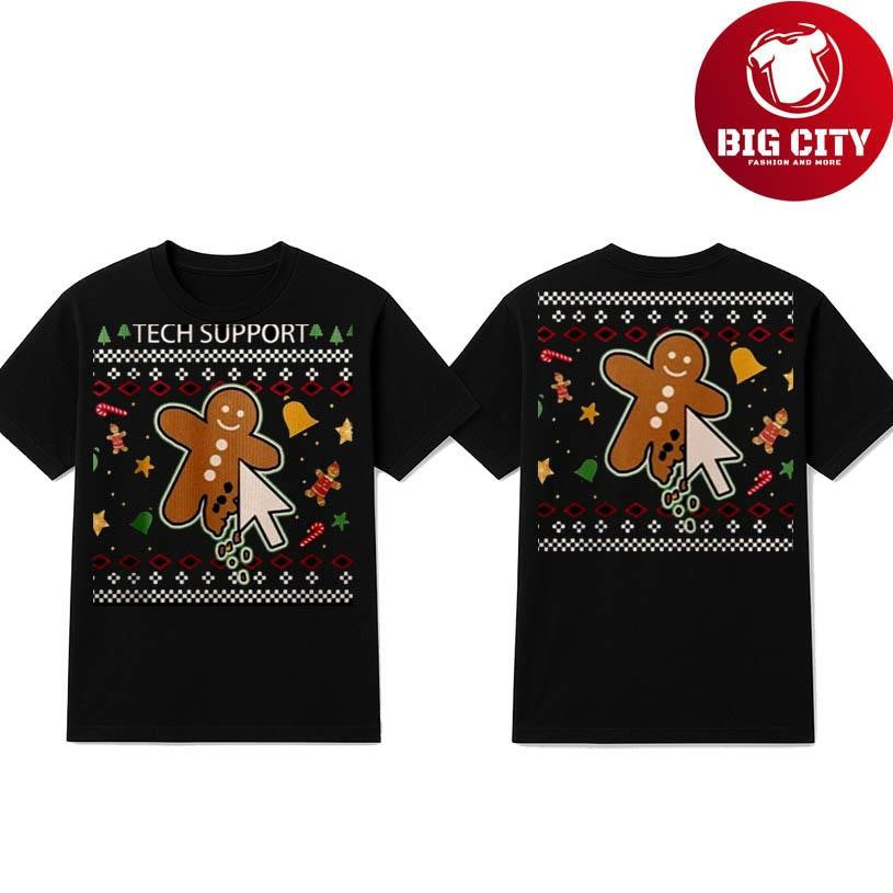 Christmas Gingerbread I’m Here To Eel Your Cookies Ugly 2025 Two Sided Shirt