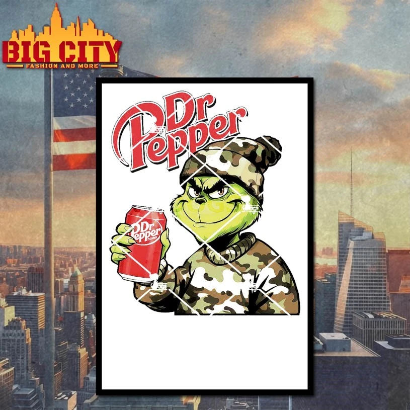 Christmas Grinch Camouflage Dr Pepper shirt