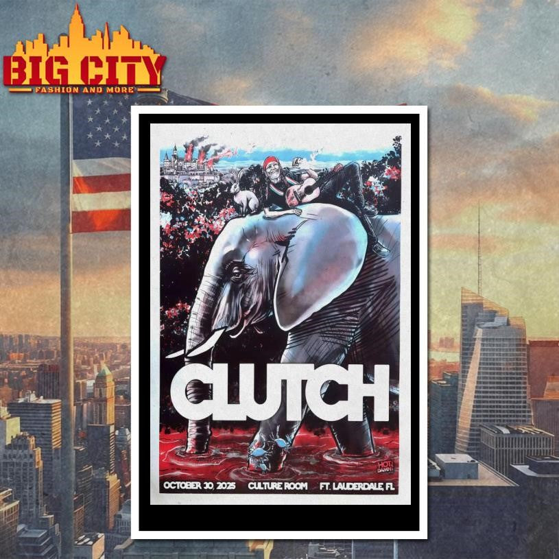 Clutch FT. Lauderdale Halloween Show On Oct 30 2025 Poster Shirt