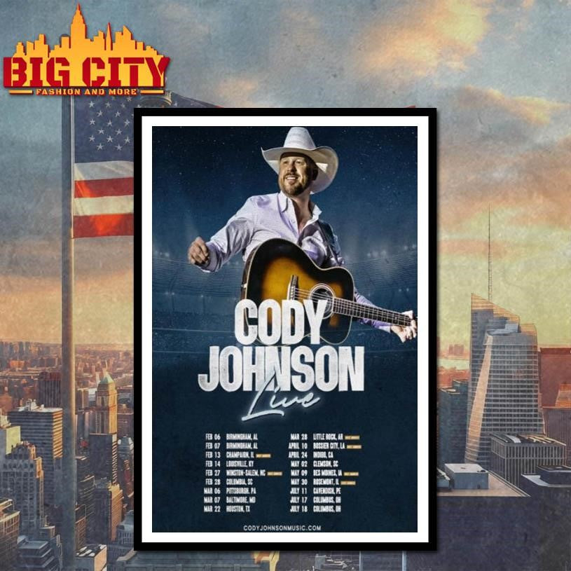 Cody Johnson Live Tour 2026 Poster Shirt