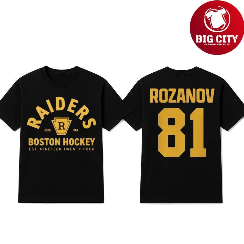 Connor Storrie Raiders Boston Hockey Rozanov 81 Two Sided Shirt
