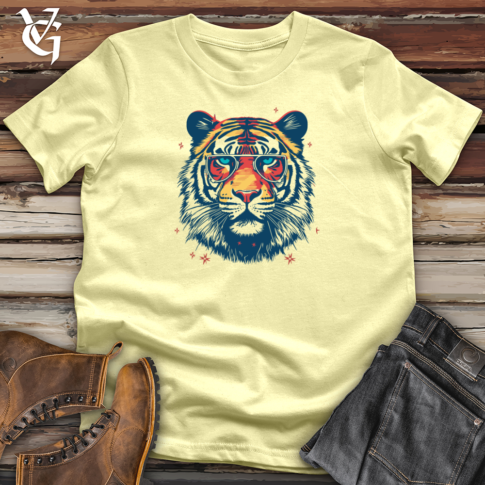 Retro Cosmic Shades Tiger Softstyle Tee