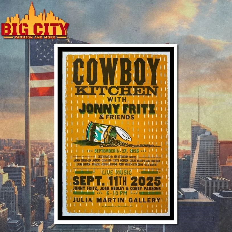 Cowboy Kitchen with Jonny Fritz & Friends Sept 6-27, 2025 Poster Shirt