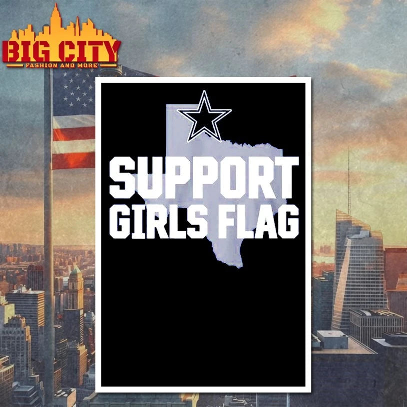 Cowboys Support Girls Flag shirt