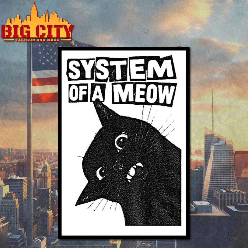 Cute Black Cat System Of A Meow Shirt