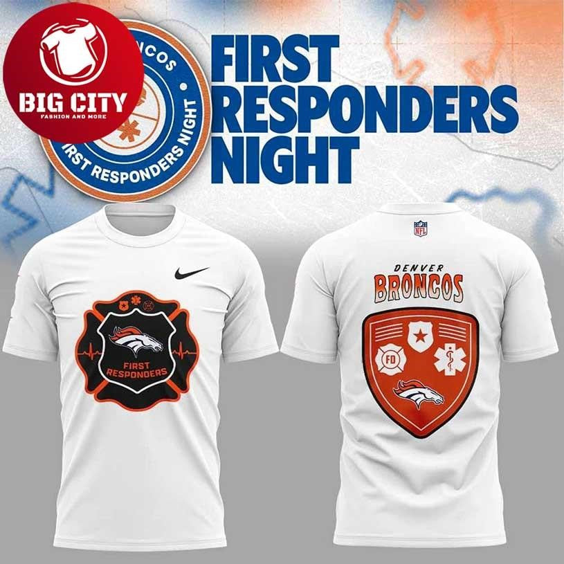 D Broncos First Responders Night 2026 Two Sided Shirt
