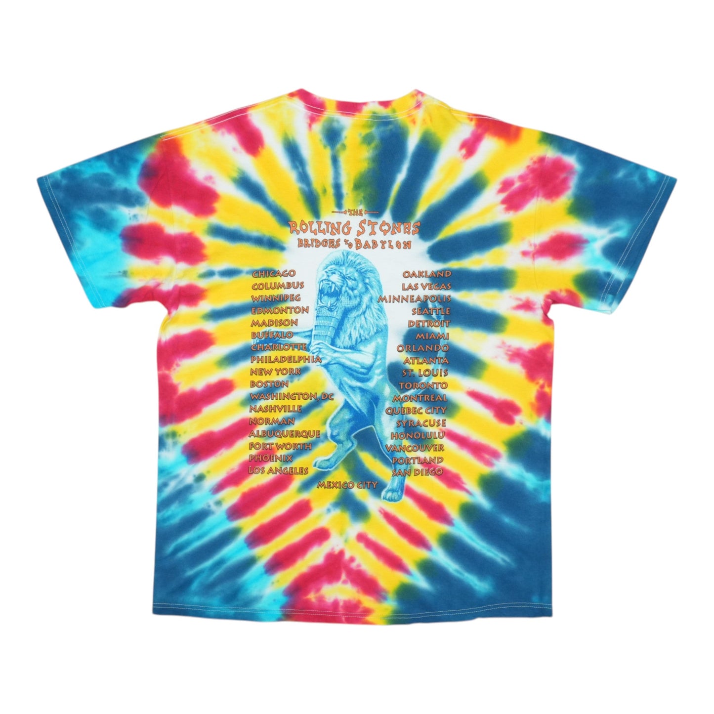 1997 Rolling Stones Bridges To Babylon Tour Tie Dye Shirt Style004