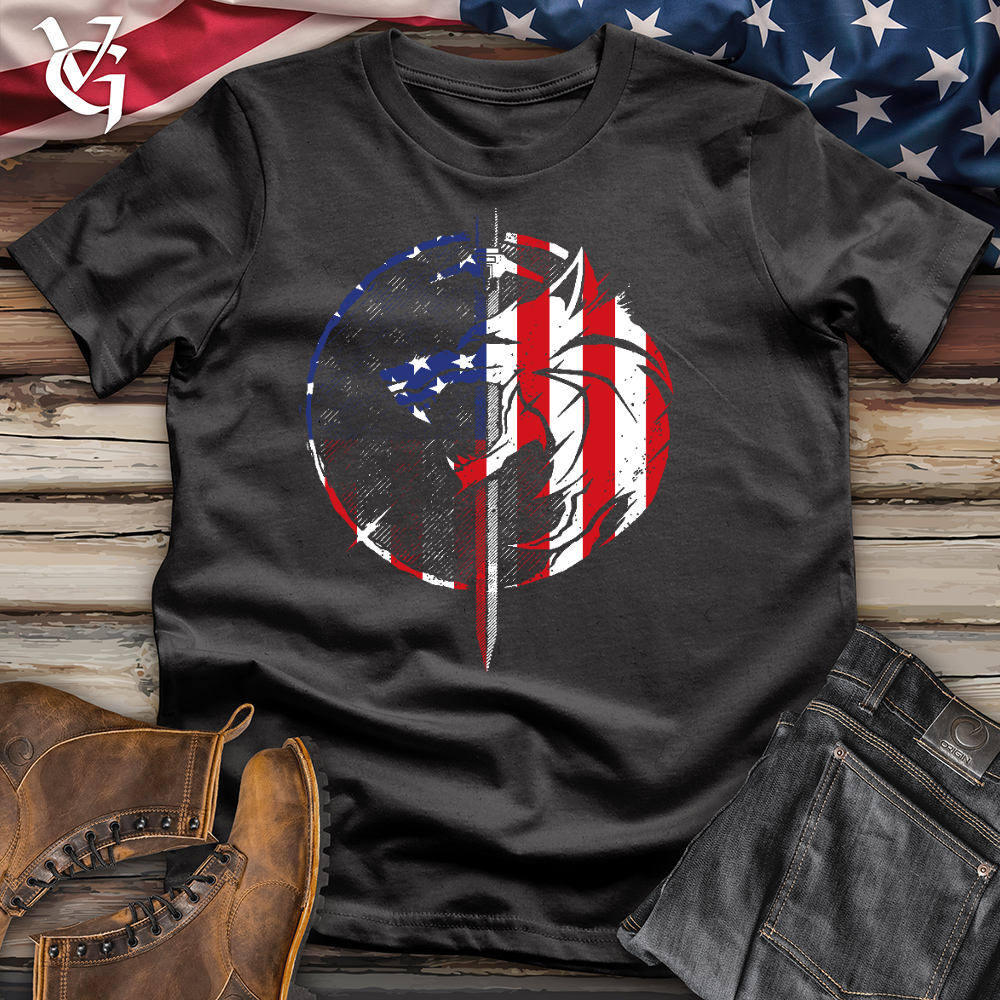 American Sword and Wolf Cotton Tee