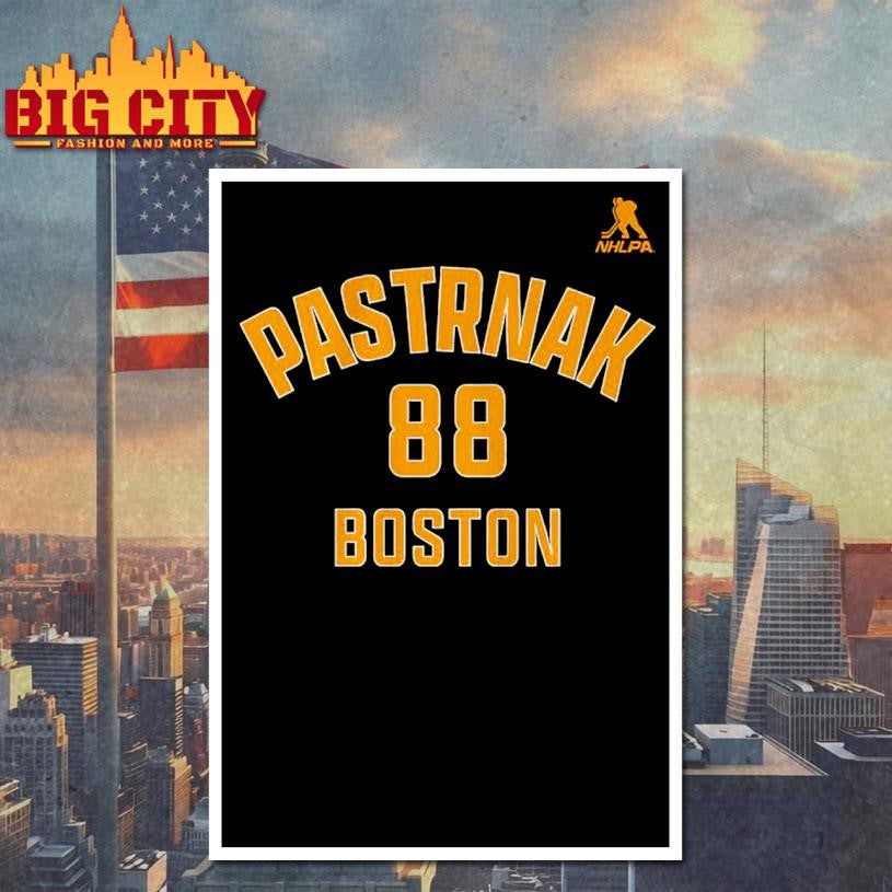 David Pastrnak #88 Boston Name & Number Shirt