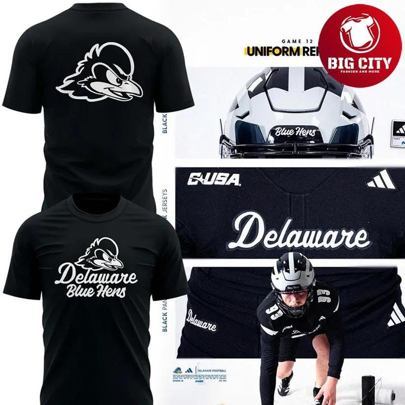 Delaware Fightin’ Blue Hens Football Midnight Two Sided Shirt