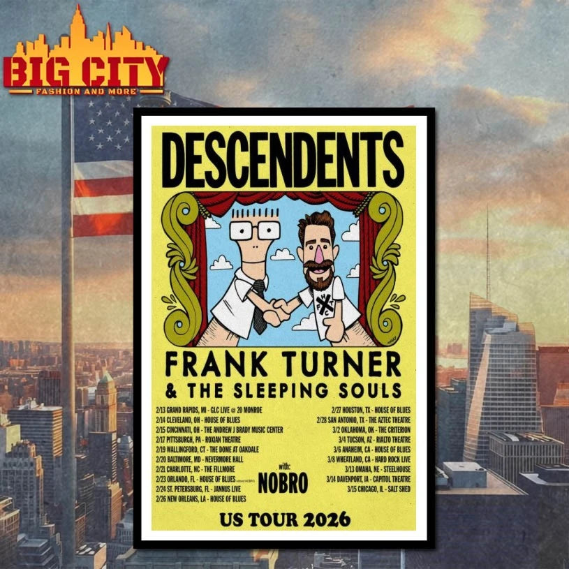 Descendents + Frank Turner & The Sleeping Souls US Tour 2026 Poster Shirt