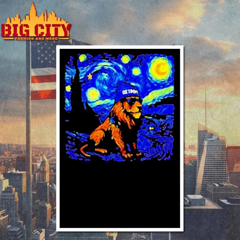 Detroit Lions Football Van Gogh Style Shirt