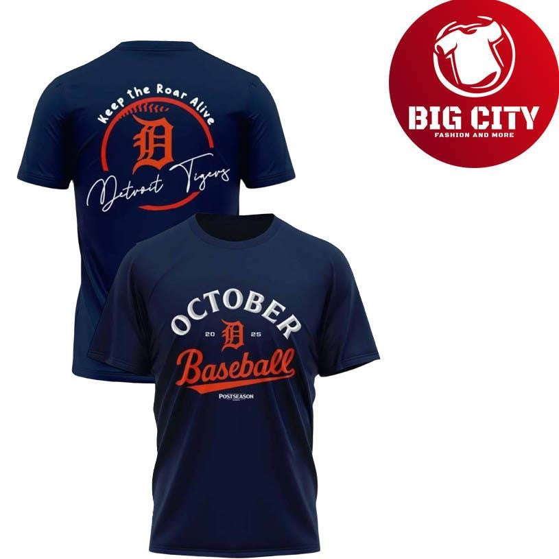Detroit Tigers 2025 October Baseball Two Sided Shirt