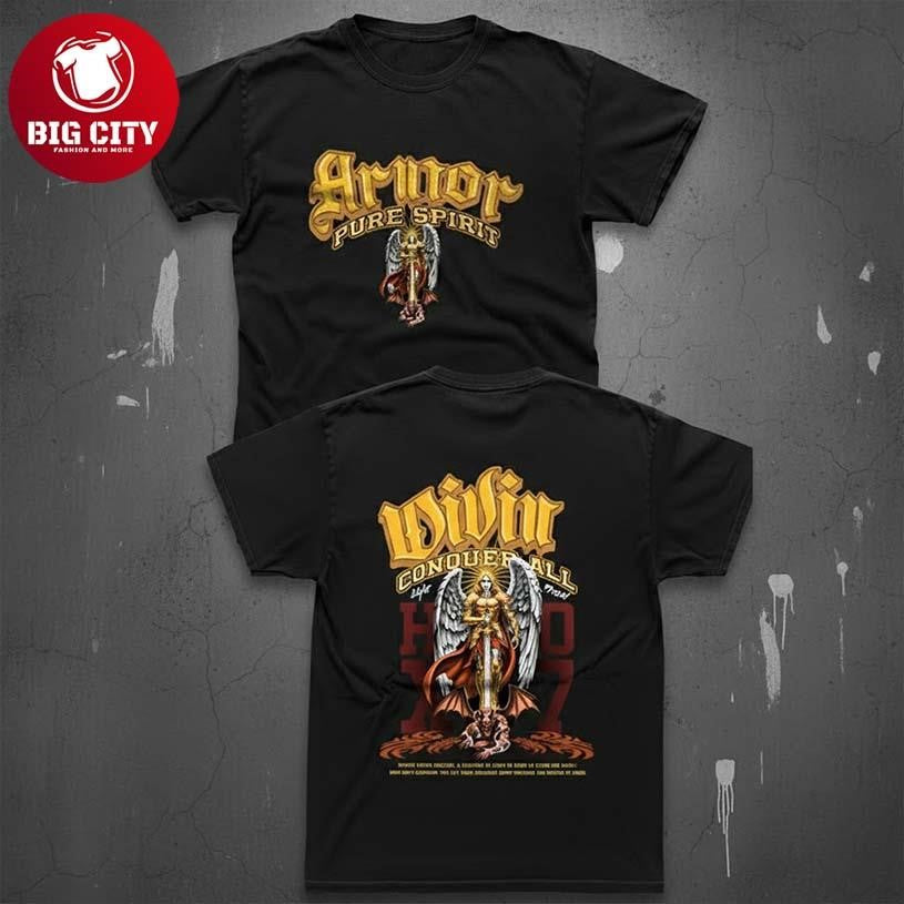 Divine Angel Armor Conquer All Archangel Michael Two Sided Shirt