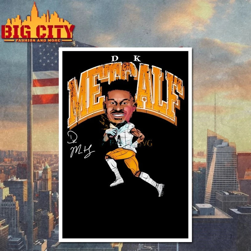 Dk Metcalf Pittsburgh Cartoon Football Shirt
