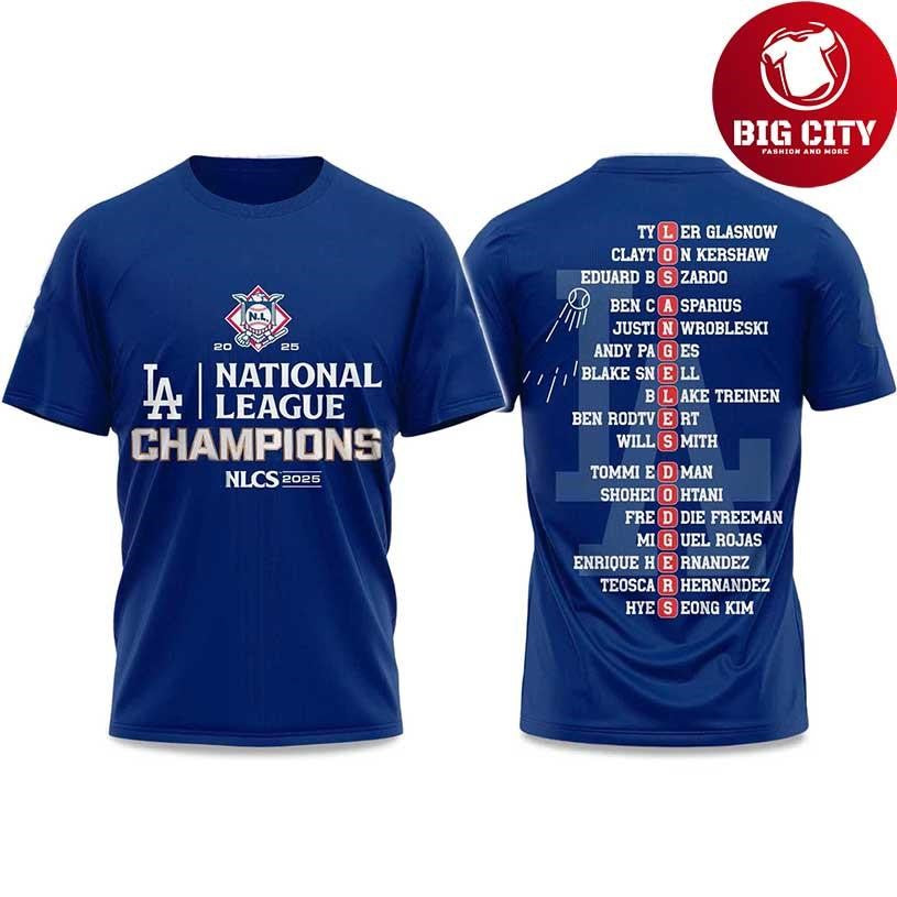 Dodgers National League Champions 2025 New Two sided Shirt