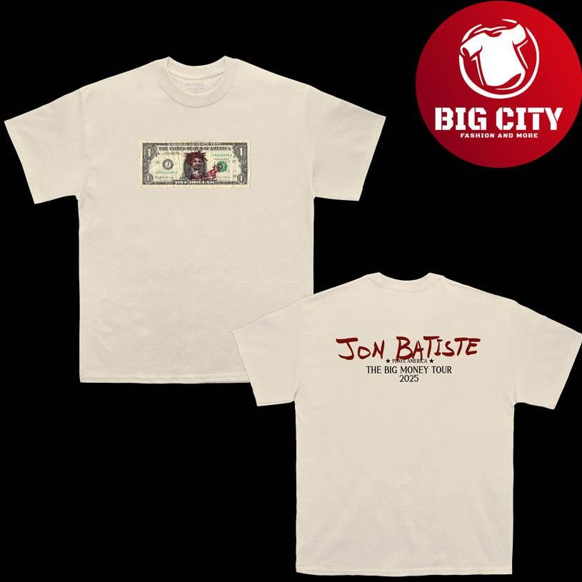 Dollar Jon Batiste Plays America The Big Money Tour 2025 Two Sided Shirt