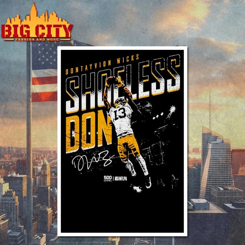 Dontayvion Wicks Green Bay Shoeless Catch signature shirt