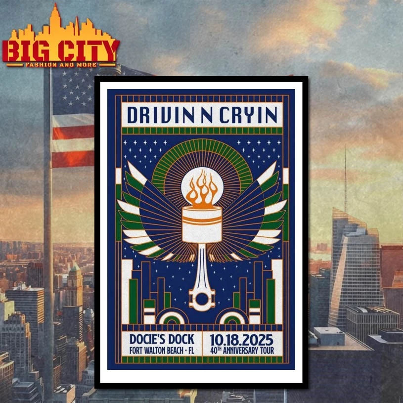 Drivin N Cryin 10.18.2025 Docie’s Dock Fort Walton Beach FL Poster Shirt