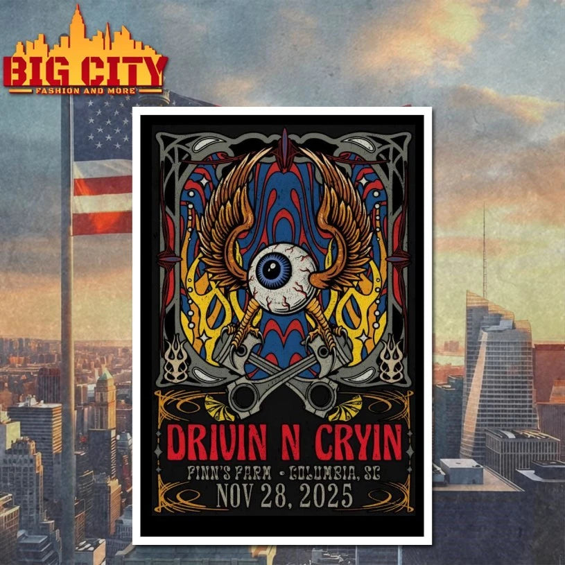 Drivin N Cryin Nov 28 2025 In Columbia SC Poster shirt