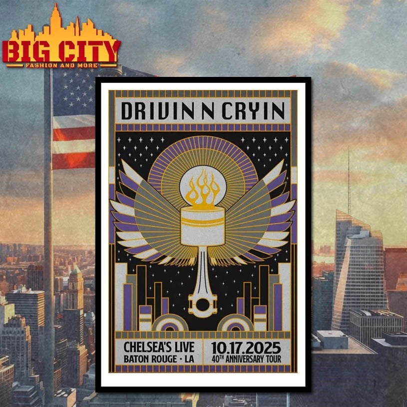 Drivin N Cryin Oct 17 2025 Baton Rouge Tour Poster Shirt