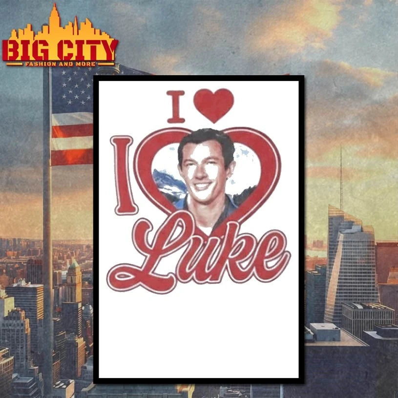Dua Lipa Callum Turner I Heart Luke shirt