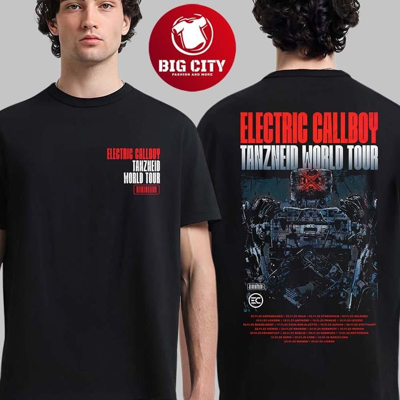 Electric Callboy Tanzneid World Tour 2025 2026 Robot Two Sided Shirt