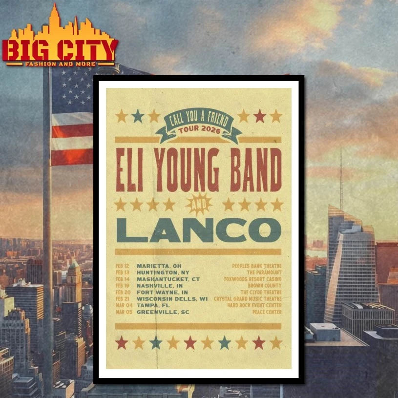Eli Young Band Call You A Friend Tour 2026 Poster shirt