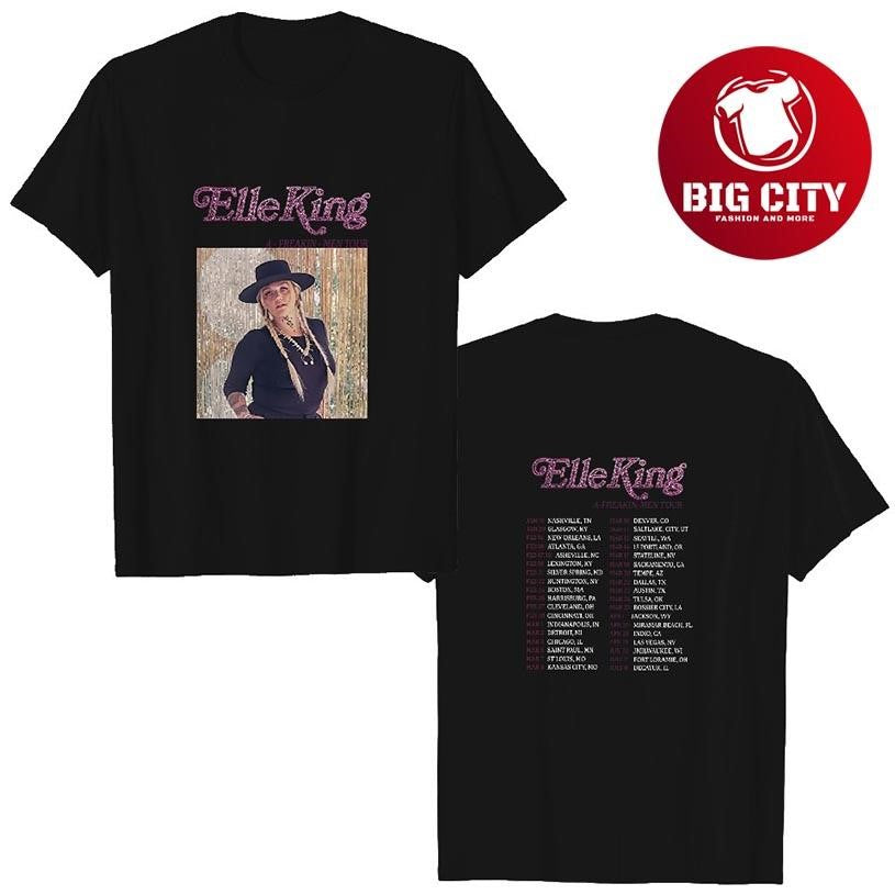 Elle King A-Freakin Men Tour 2023 Two Sided Shirt