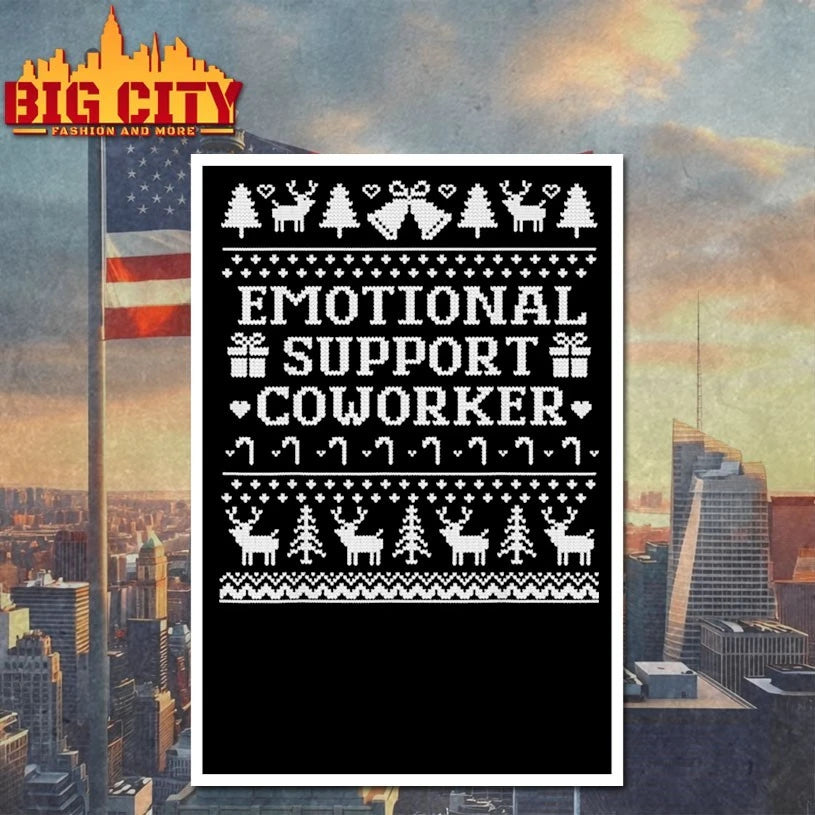 Emotional Support Coworker ugly Christmas 2025 shirt