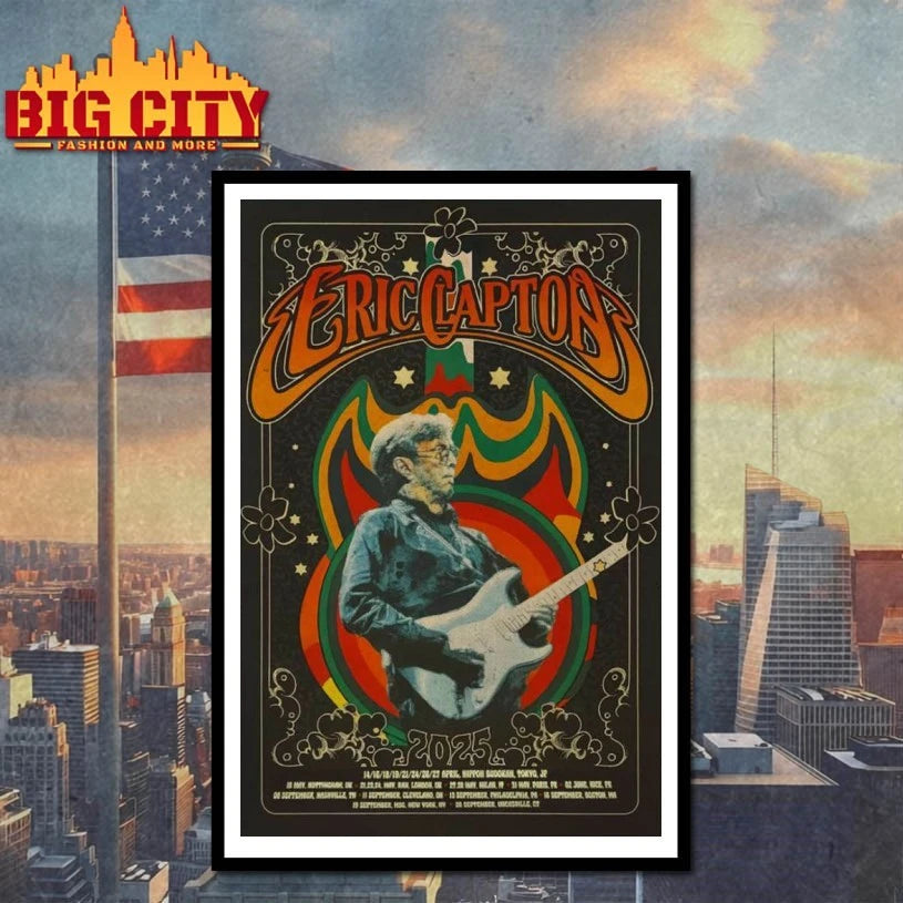 Eric Clapton Tour May & Sept 2025 Poster shirt