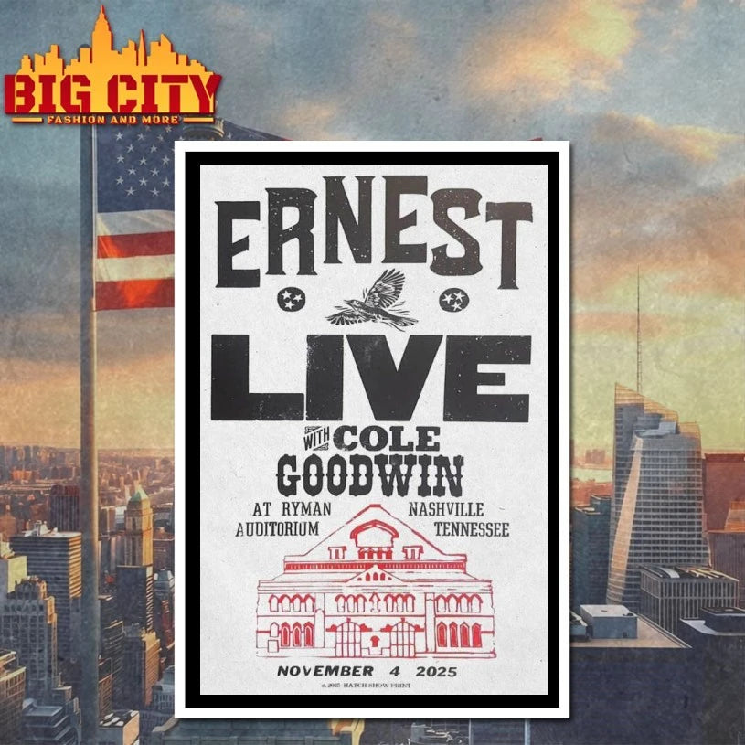 Ernest Ryman Auditorium, Nashville, TN November 4, 2025 Poster Shirt