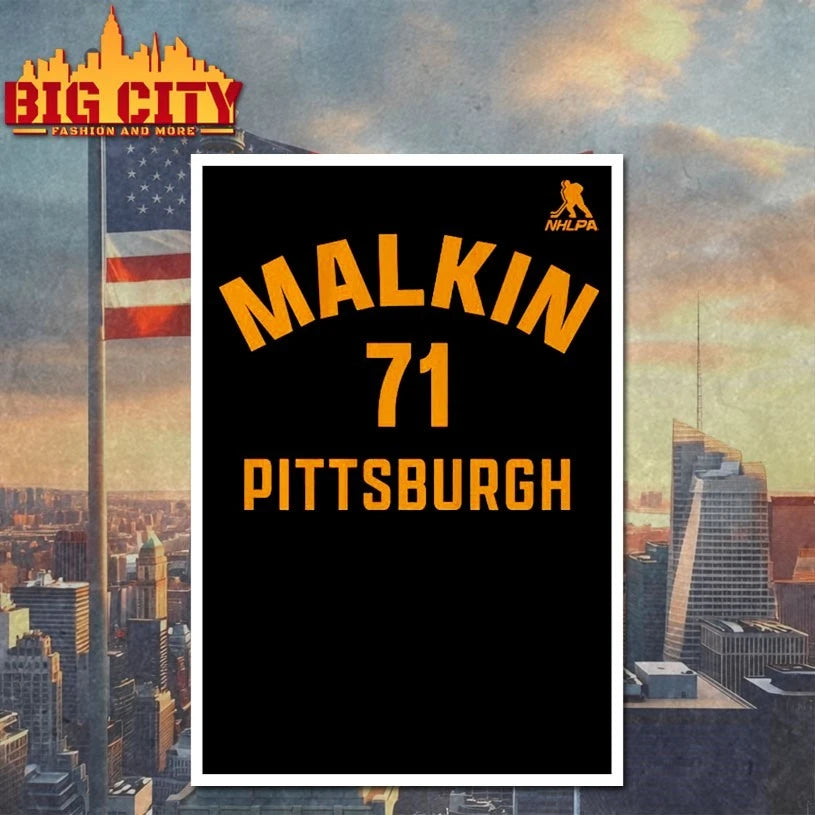 Evgeni Malkin Pittsburgh Name & Number shirt