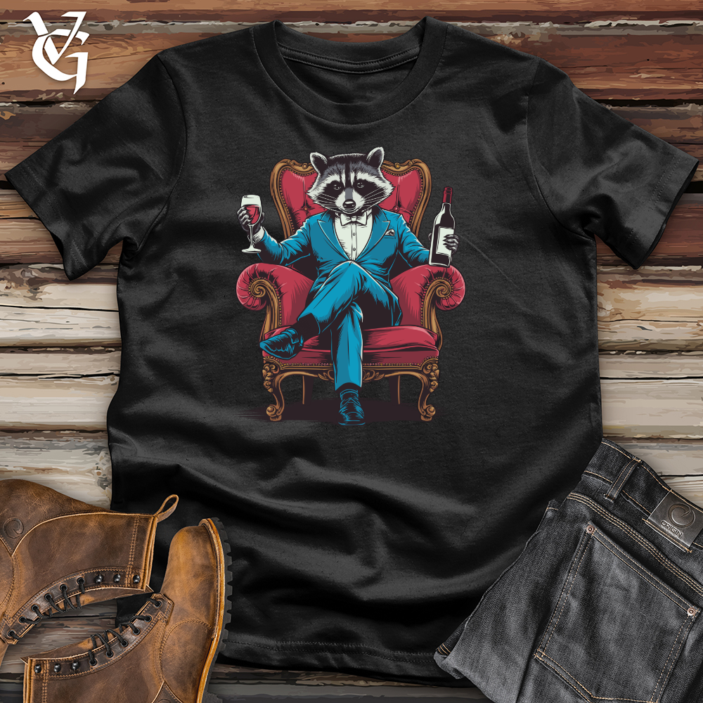 Raccoon With Wine Softstyle Tee