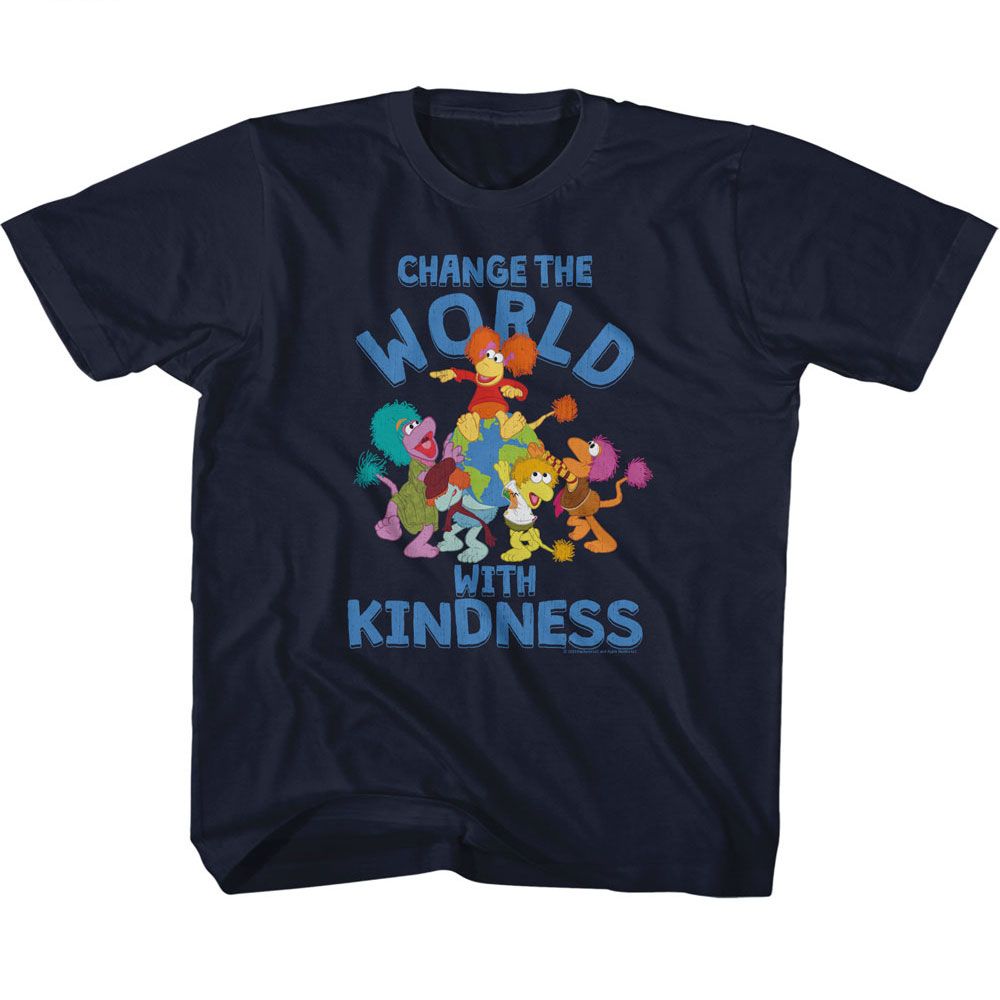 FRAGGLE ROCK Kids T-Shirt, FRAGGLE ROCK CHANGE THE WORLD