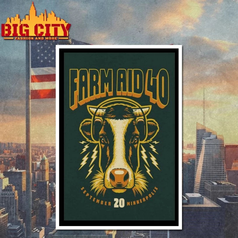 Farm Aid 40 September Concert Poster shirt