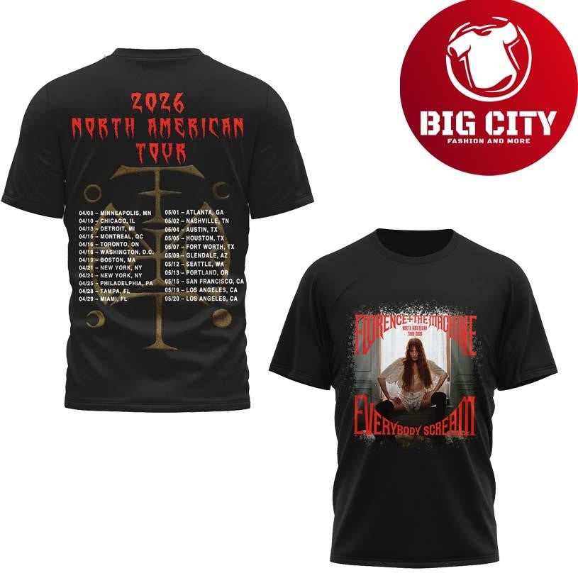 Florence The Machine North American Tour 2025 Two Sided Shirt