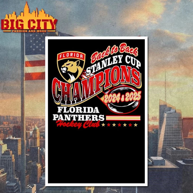 Florida Panthers back to back stanley cup champions 2024 & 2025 shirt