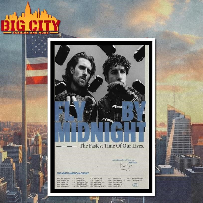 Fly By Midnight North American Tour 2025 Poster shirt