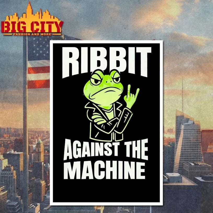 Frog Ribbit Against The Machine shirt