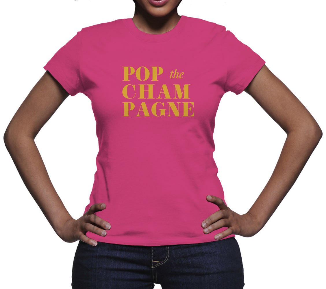 Pop the Champagne Tshirt New Years Eve Champagne T-Shirt Happy New Year Shirt