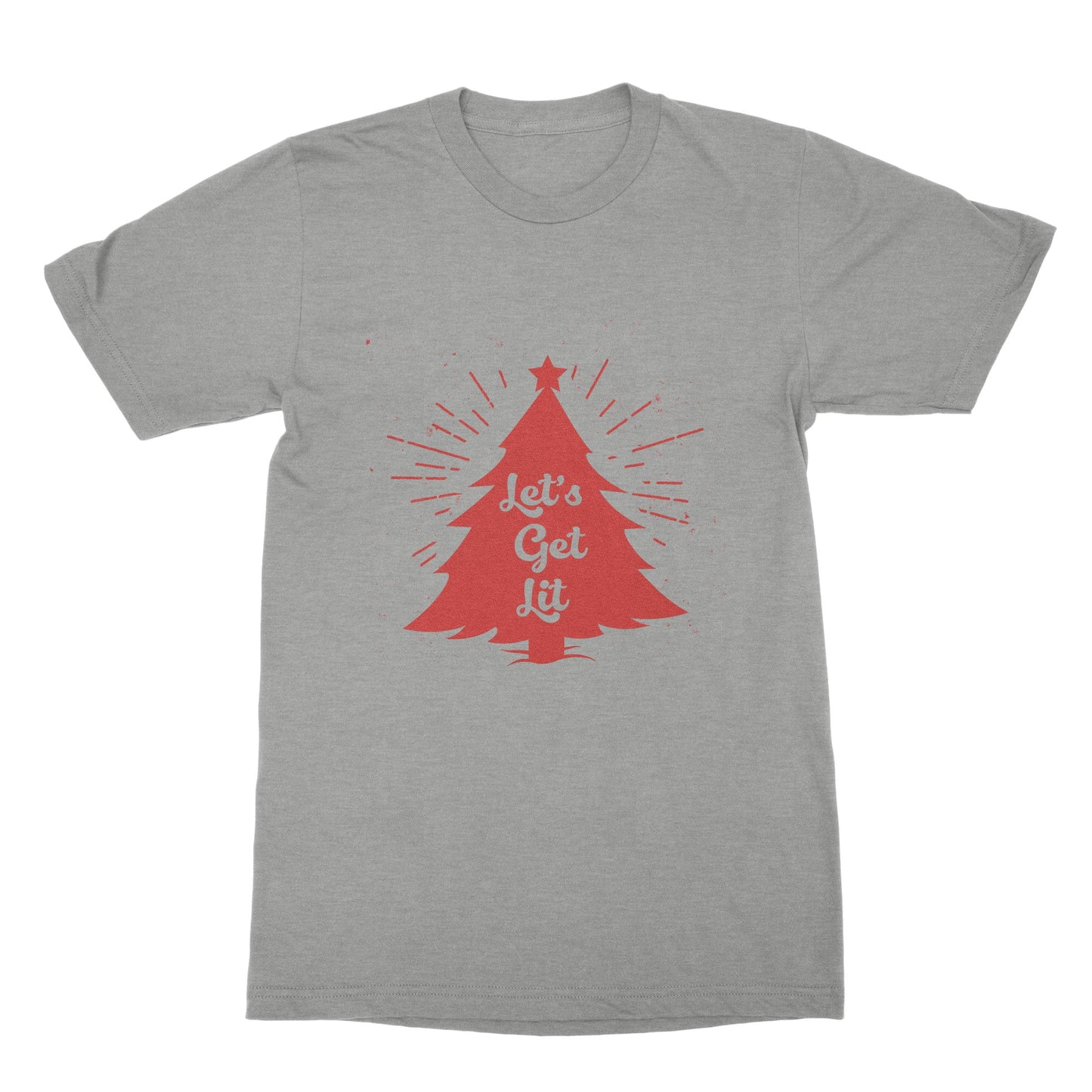 Let's Get Lit Funny Christmas Drinking T-Shirt Lets Get Lit Christmas Shirt
