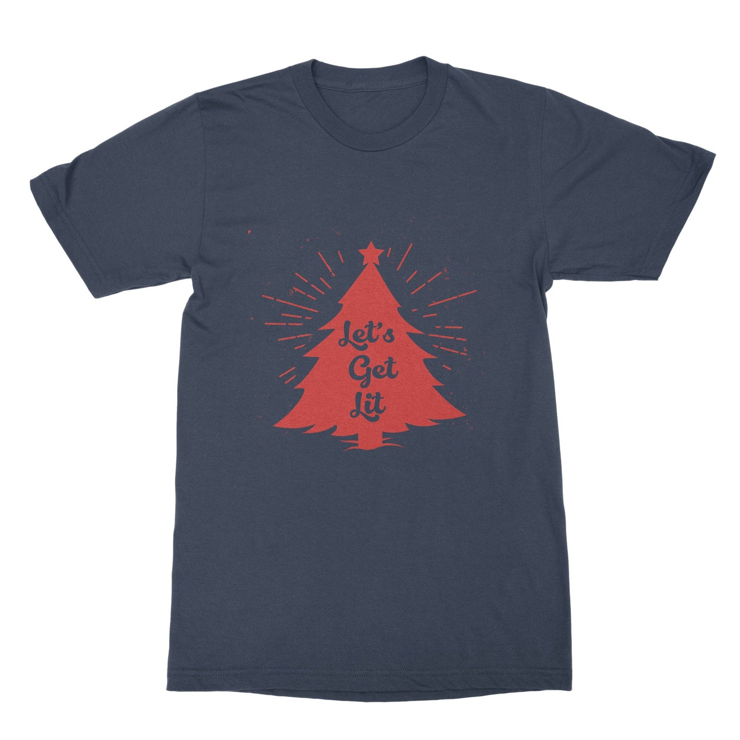 Let's Get Lit Funny Christmas Drinking T-Shirt Lets Get Lit Christmas Shirt