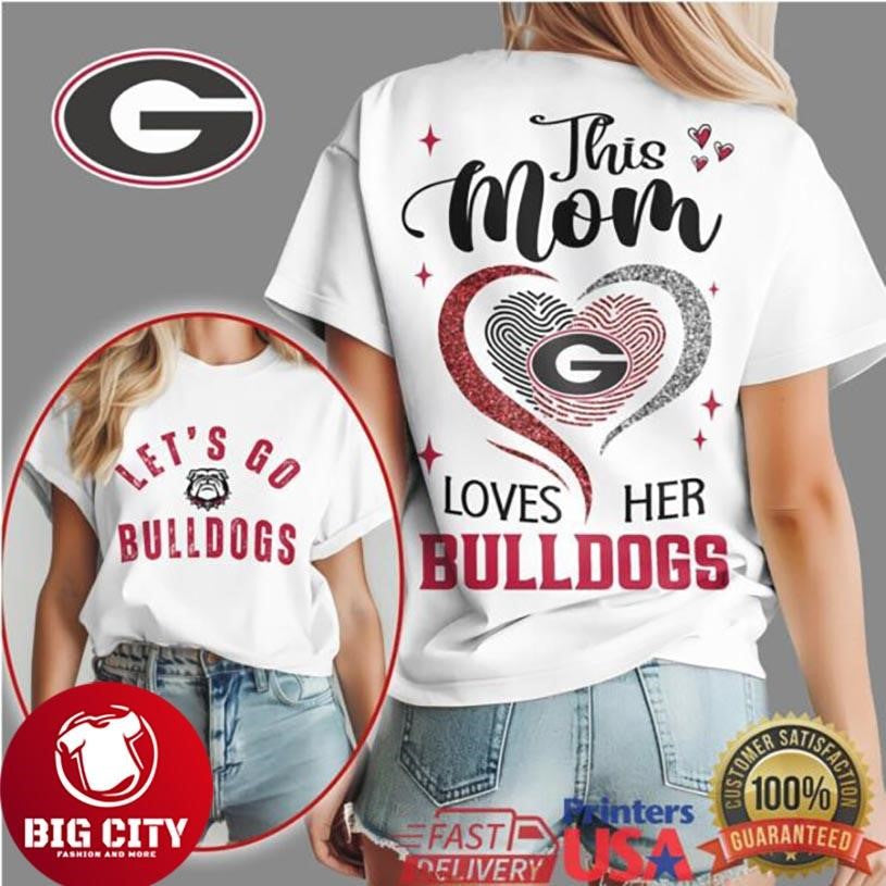 Georgia Bulldogs Official NCAA Mom Love 2025 Two Sided Shirt