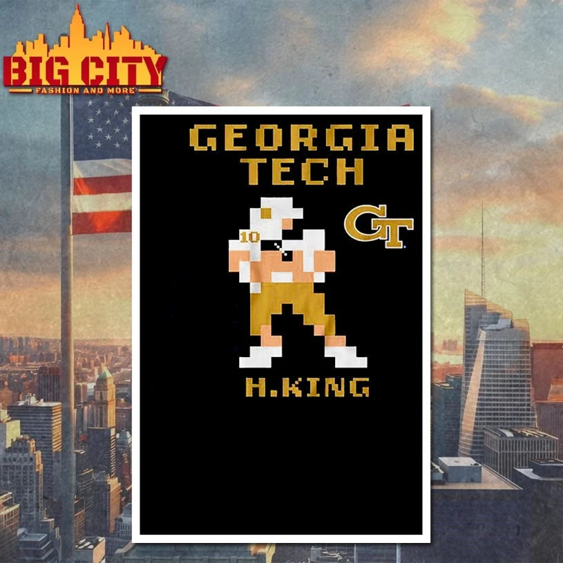 Georgia Tech Football Haynes King Retro Baller Shirt