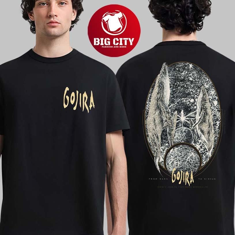 Gojira St Herblain France 2025 Event Poster At Zenith Nantes Metropole On December 2 2025 From Mars To Sirius Two Sided Shirt