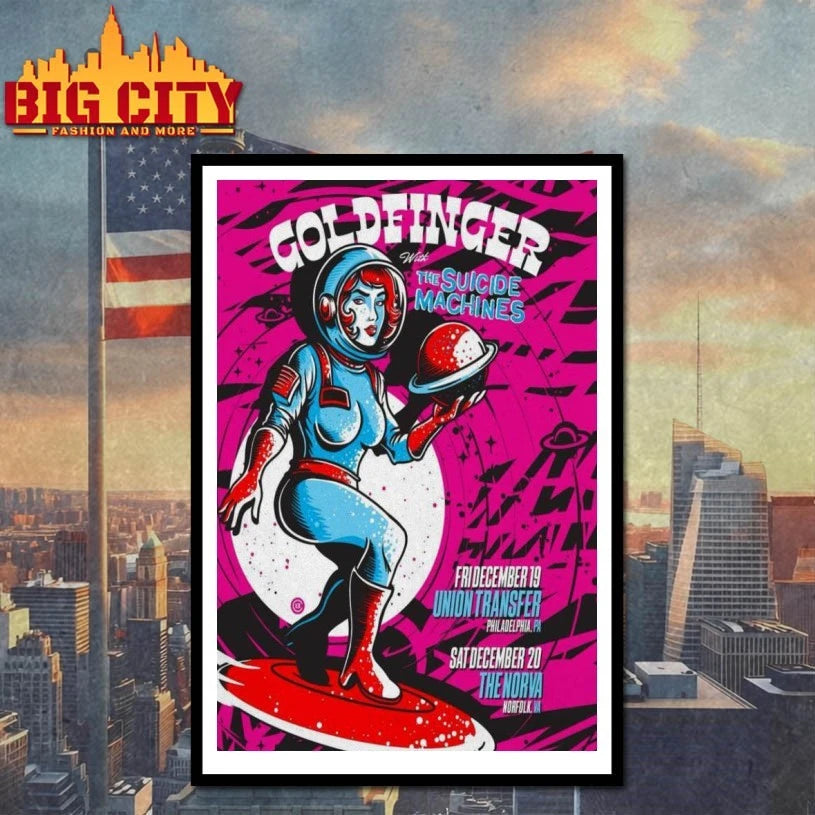 Goldfinger Dec 19 Philadelphia & Dec 20 Norfolk 2025 Poster shirt