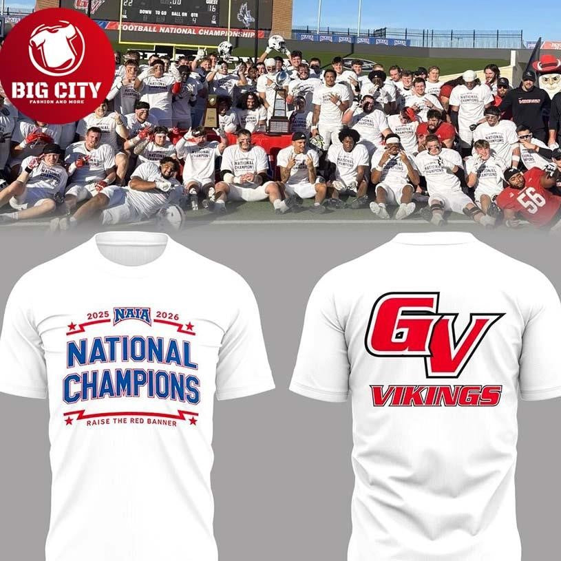 Grand View Vikings 2025 NAIA National Champions Two Sided Shirt