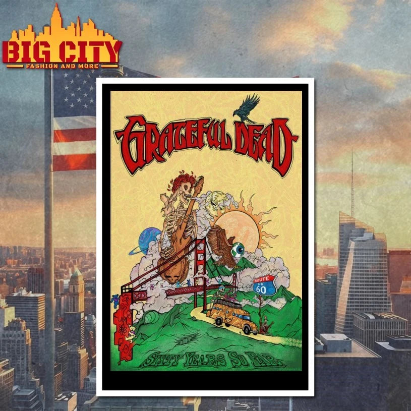 Grateful Dead 60 Years So Far Foil Poster shirt